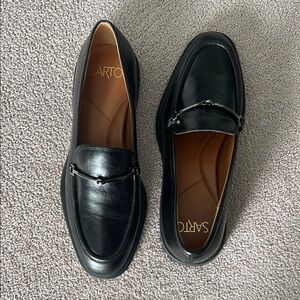 SARTO by Franco Sarto - Women’s Black Leather Loafers - Size - 7US / 37 EUR